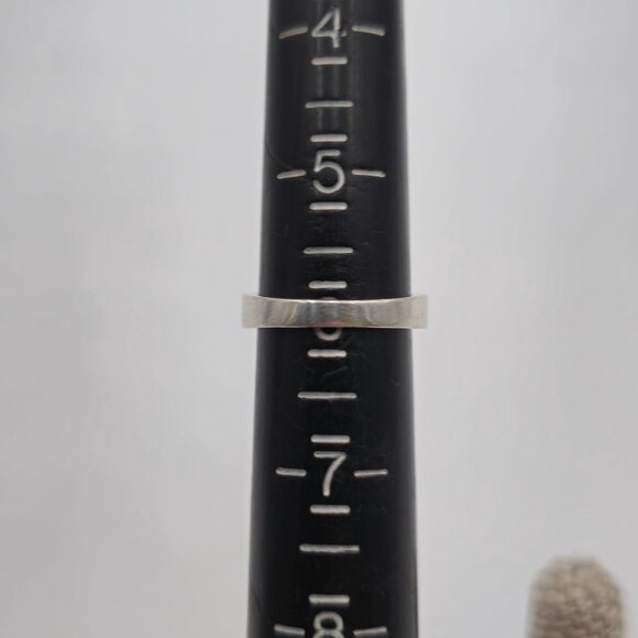 Size 6 Sterling Silver Tarnished Pear Cubic Zirconia Ring A1868 - Picture 7 of 9